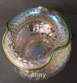 VASE EN VERRE D'ART NOUVEAU BOHÉMIEN ANTIQUE Kralik, vers 1900