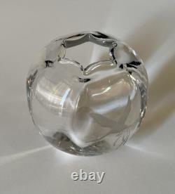 VASE EN VERRE TRANSPARENT GRAVE ORREFORS EDWARD HALD Signé H2352