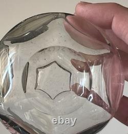 VASE EN VERRE TRANSPARENT GRAVE ORREFORS EDWARD HALD Signé H2352