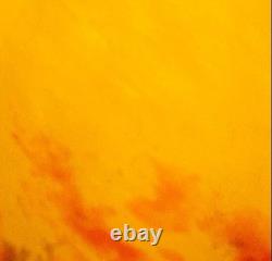 VASE GRAND EN VERRE PÂTE ÉPAIS ART DÉCO MULLER FRÈRES 1920 Signé 30 Cms