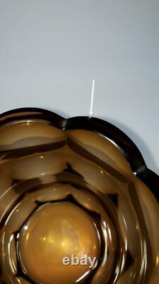 VASE LARGE À COUPE ÉPAIS RARE MOSER TCHÈQUE signé par Josef Hoffmann