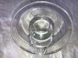 VASE en VERRE soufflé à la main RIBBÉ sur PIED signé ART REED 1995, 9¼ pouces de hauteur