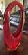 Vintage Ann&eacute;es 60-70 Panier Coupe Sculpture Murano Sommerso Rouge Rubis Ambre 11 Pouces
