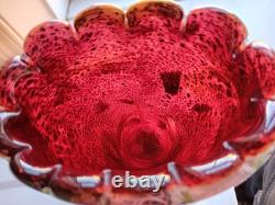 Vase AVEM Murano 8 pouces en verre d'art de la série Bizantino des années 1950 en bon état