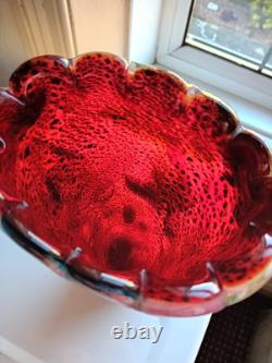 Vase AVEM Murano 8 pouces en verre d'art de la série Bizantino des années 1950 en bon état