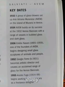 Vase AVEM Murano 8 pouces en verre d'art de la série Bizantino des années 1950 en bon état