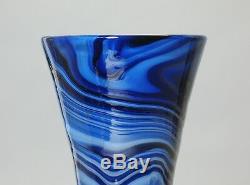 Vase Antique Art Déco 10 Américain Par Imperial, Env. 1925 Bleu Blanc Orange