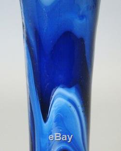 Vase Antique Art Déco 10 Américain Par Imperial, Env. 1925 Bleu Blanc Orange
