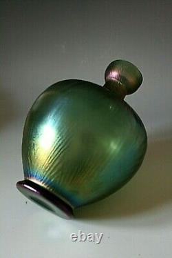 Vase Antique En Verre Irisé Art Nouveau Loetz