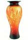Vase Art Nouveau Fleurs Orange-rouge Osterglocken, Vase Jugendstil Daffodil En Verre