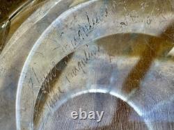 Vase Art déco « Leaf » en cristal de 1938. Clyne Farquharson pour Walsh Walsh. Daté de 1939