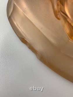 Vase Art déco en verre rose Vintage Walther & Sohne des années 1930