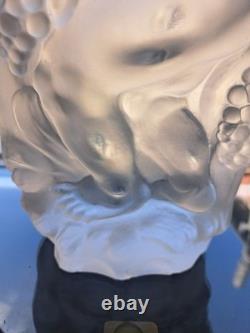 Vase Bacchus en verre pressé de Frantisek Halama. FH1701 Art Déco. Huge. Trouvaille rare.