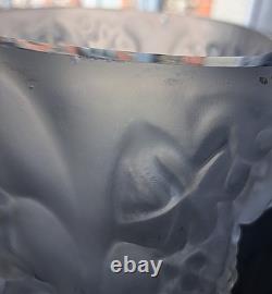 Vase Bacchus en verre pressé de Frantisek Halama. FH1701 Art Déco. Huge. Trouvaille rare.