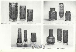 Vase Blancfriars Art Verre 1974 Collection De Lilas. Toutes Les 27 Textures De Lilas Geoffrey