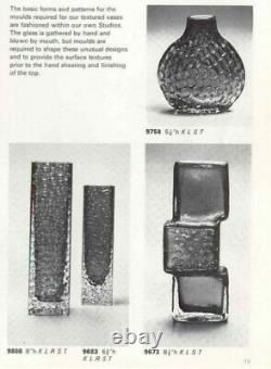 Vase Blancfriars Art Verre 1974 Collection De Lilas. Toutes Les 27 Textures De Lilas Geoffrey