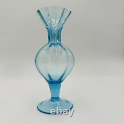 Vase Blown Glass Bud Dans Le Manner De Napoléone Martinuzzi Blue Aqua Decor