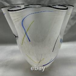 Vase Carmenzita en verre d'art signé Ulrica Hydman-Vallien 8 Kosta Boda 2000