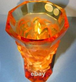 Vase Cherubs Art Glass Schlévogot Hoffmann Ingrid Desna Art Nouveau Déco Tchèque
