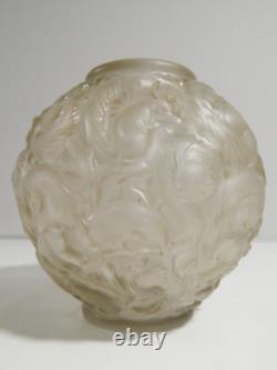 Vase D'écureuil En Verre Art Déco De Georges Dumoulin 1882-1959