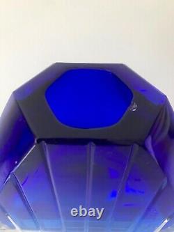 Vase De Fleur Bleu De Baccarat En Cristal MI Siècle