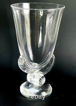 Vase De Fleur D'escargot En Cristal En Verre D'art Steuben, Designer George Thompson 1942
