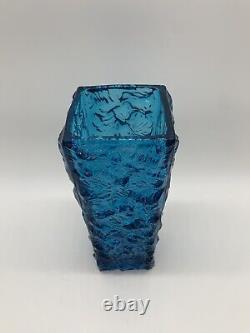 Vase De Verre D'art Bleu Du Milieu Du Siècle Vladislav Urbain Tchèque Des Années 1960
