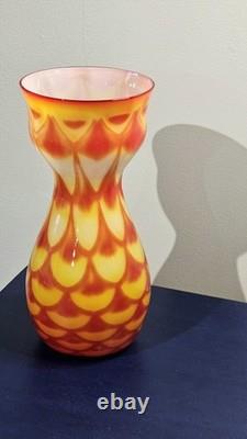 Vase Elme Glasbruk conçu par Carl-Olof Borgarp, années 1960, vintage milieu du siècle
