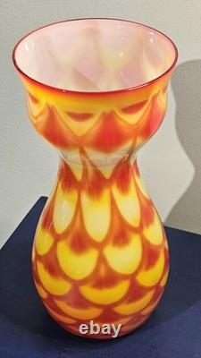 Vase Elme Glasbruk conçu par Carl-Olof Borgarp, années 1960, vintage milieu du siècle