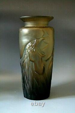 Vase En Verre Art Déco Rare Pierre D’avesn