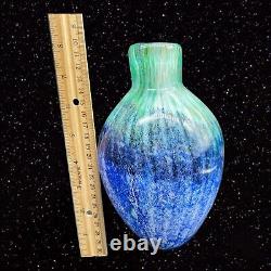 Vase En Verre D'art Épais Blanc Casé Verre Multicolore Vase Vert Bleu 8t 2w