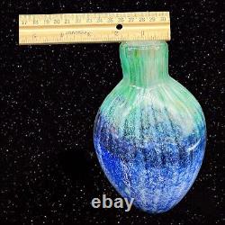 Vase En Verre D'art Épais Blanc Casé Verre Multicolore Vase Vert Bleu 8t 2w