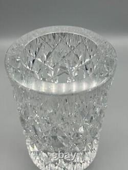 Vase En Verre D'art Épais En Cristal Taille De Roche Rare, Signé Par L'artiste, 8 Haut, 5 Plus Large