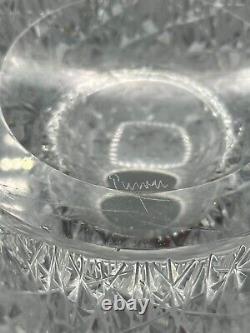 Vase En Verre D'art Épais En Cristal Taille De Roche Rare, Signé Par L'artiste, 8 Haut, 5 Plus Large