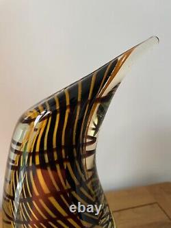 Vase En Verre D'art Stanislav Libensky Pour Beranek Skrdlovice Glassworks Tchèque
