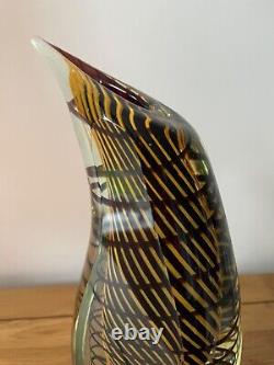 Vase En Verre D'art Stanislav Libensky Pour Beranek Skrdlovice Glassworks Tchèque