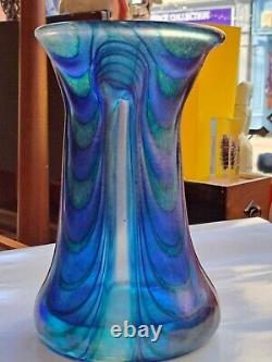 Vase En Verre De Loetz Bleu Tiffany