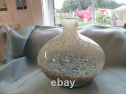 Vase En Verre De Murano Avec Des Bruns Whit Fleck Aventurine Et Des Couleurs Bleues