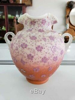 Vase En Verre Émaillé De Style Victorien Ancien Rare De Loetz
