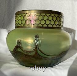 Vase En Verre Irrisé Art Nouveau Loetz