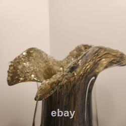 Vase Eruption en verre soufflé à la main de luxe John-Richard, verre d’art designer lourd, 16