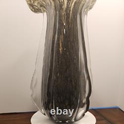 Vase Eruption en verre soufflé à la main de luxe John-Richard, verre d’art designer lourd, 16