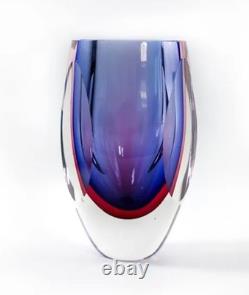 Vase Falvio Poli Murano spectaculaire de 160 mm de hauteur