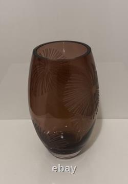 Vase Frost en verre d’art améthyste de Vezzini et Chen, verre de four contemporain