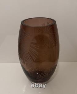 Vase Frost en verre d’art améthyste de Vezzini et Chen, verre de four contemporain