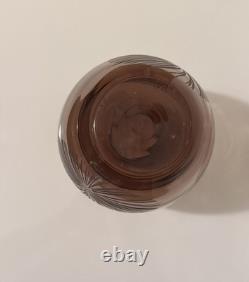 Vase Frost en verre d’art améthyste de Vezzini et Chen, verre de four contemporain