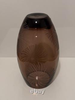 Vase Frost en verre d’art améthyste de Vezzini et Chen, verre de four contemporain