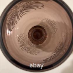Vase Frost en verre d’art améthyste de Vezzini et Chen, verre de four contemporain