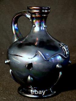 Vase, Jug, Ewer, Verre D’art, Webbs Patent, J. T. Hr, Verre De Bronze, Victorien, 10t