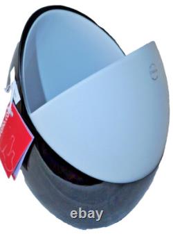 Vase Large Noir/Blanc en Verre Art MURANO par Carlo Nason Fabriqué à la Main en Italie Neuf